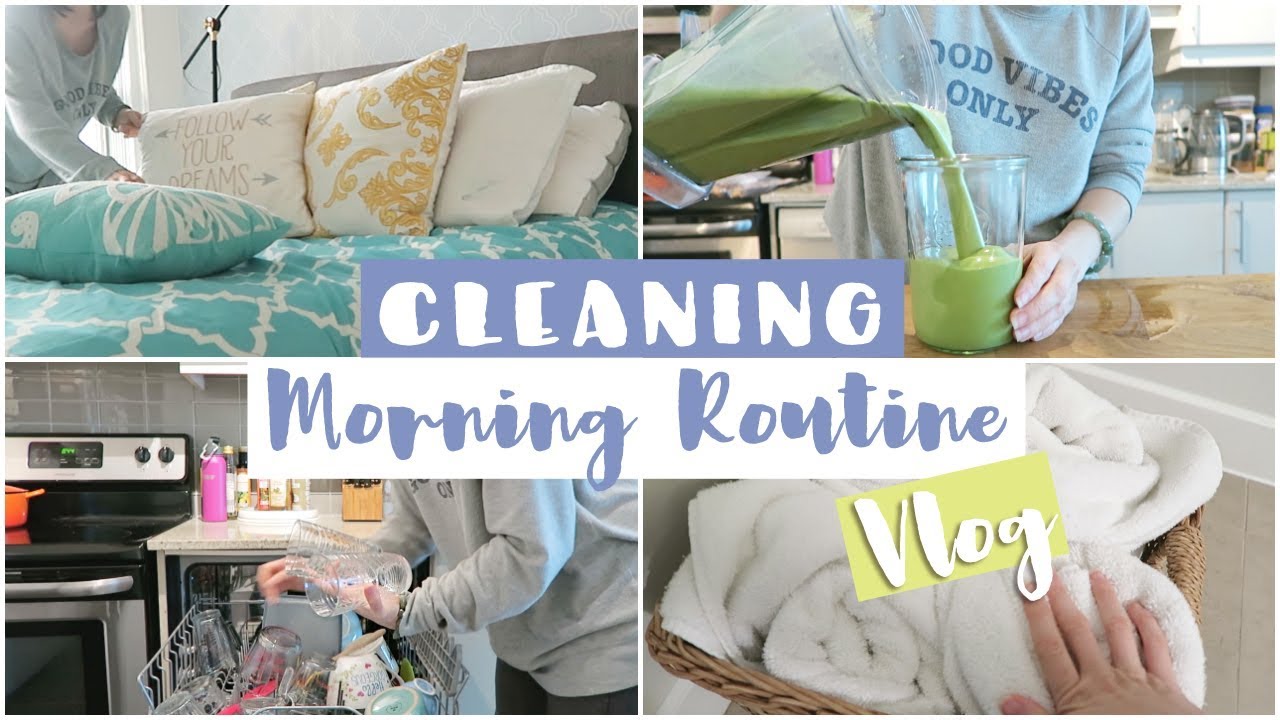 Cleaning Morning Routine & Healthy Green Smoothie Recipe | NIK + MATT 53