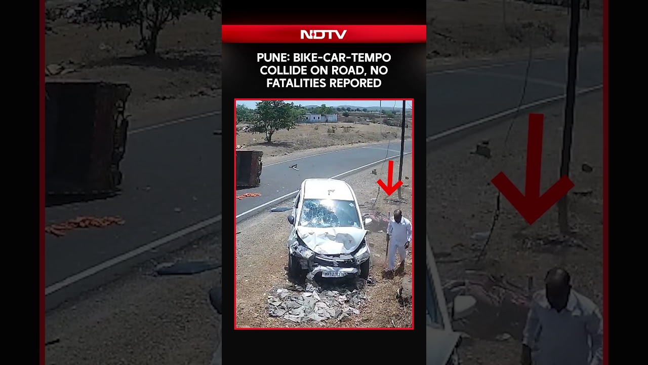 On Camera, Three-Vehicle Horror Crash in Pune&rsquo;s Shirur Taluka