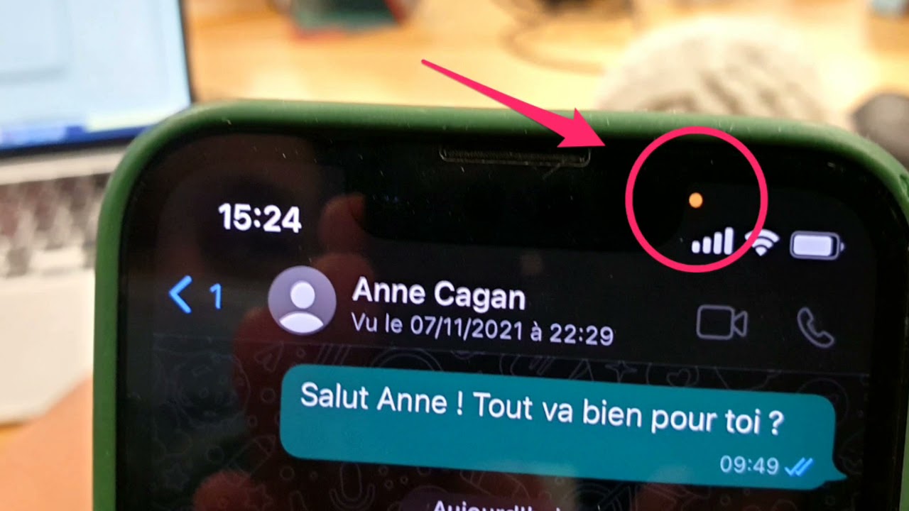 Pourquoi un voyant orange ou vert appara&icirc;t parfois sur votre iPhone