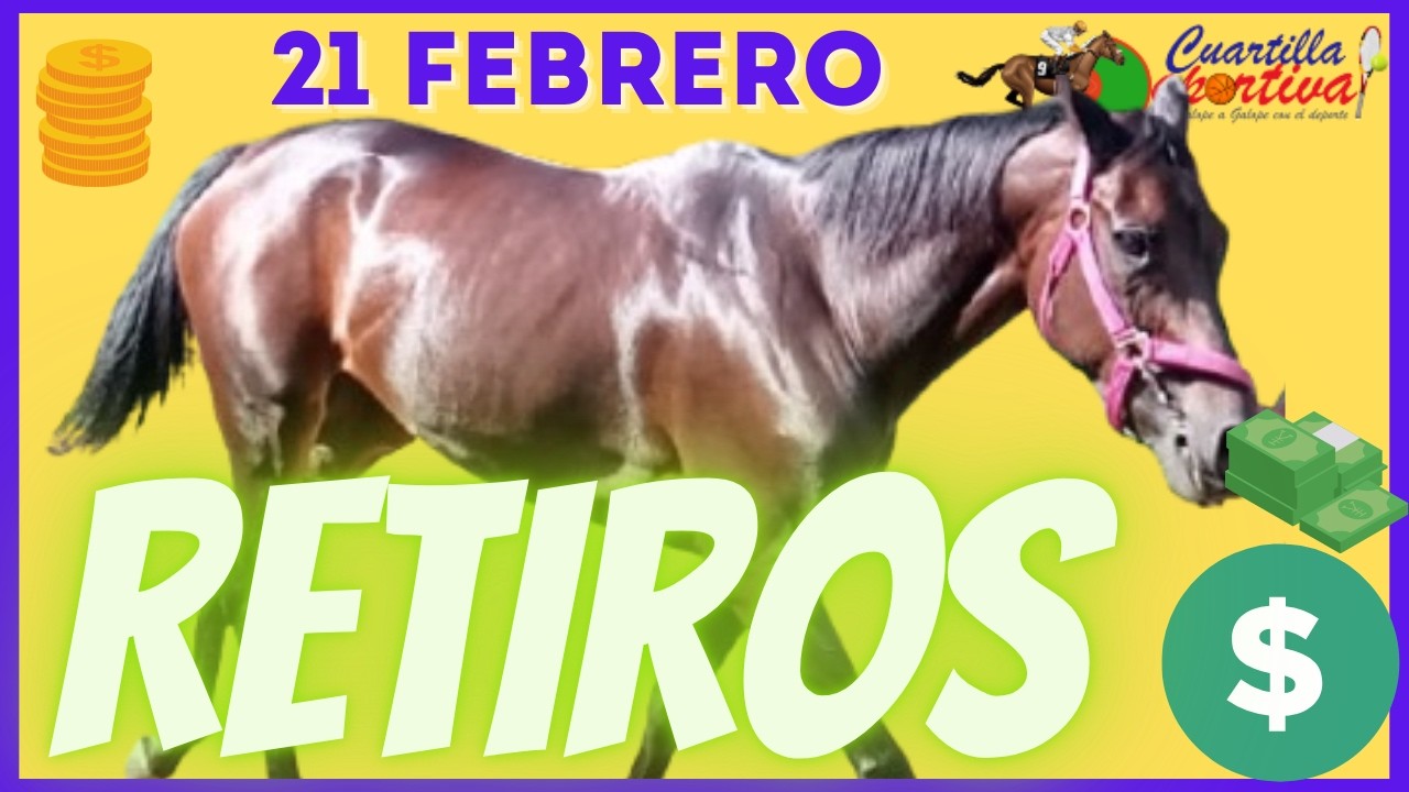🏇🏇🏾RETIROS Caballos del SÁBADO 21 febrero en el V Centenario🏇🏾💲7.7 millones💲en el poolpote💲