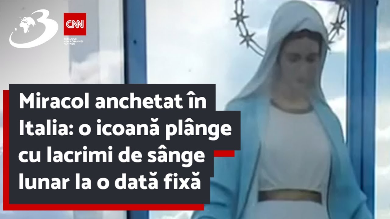 Miracol anchetat în Italia: o icoană plânge cu lacrimi de sânge lunar la o dată fixă