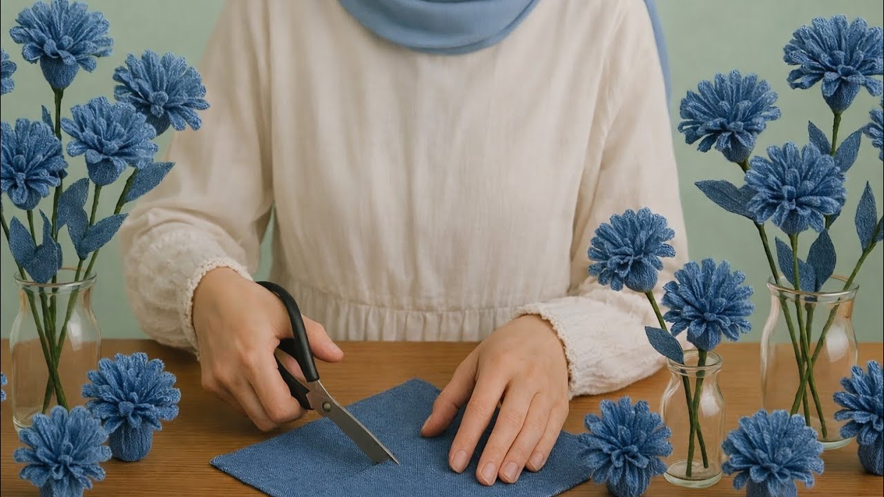 DIY: How to make an adorable fabric rose flower in just few minutes! | DIY Flower