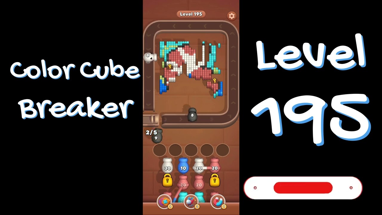 Color Cube Breaker Level 195 Gameplay 🎮 | Smash Cubes Puzzle Game | Go Answer