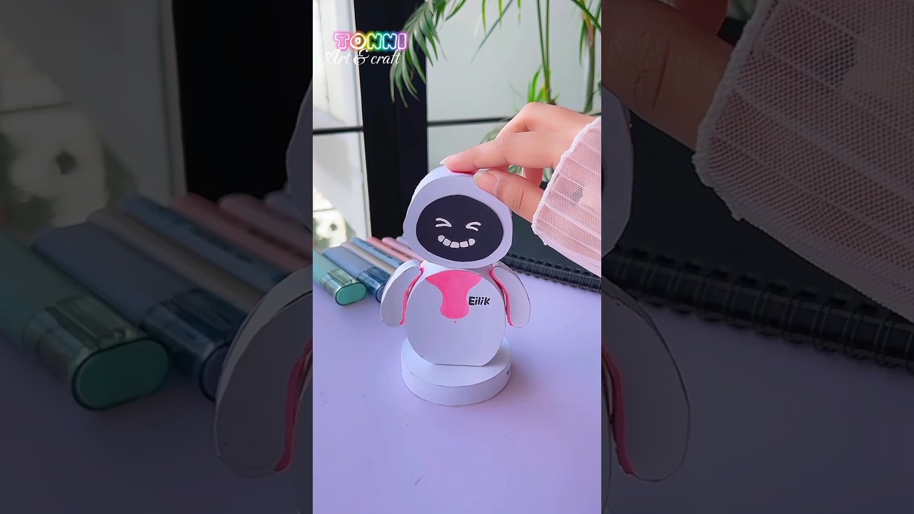 Eilik is here 😍 DIY Eilik with paper #shorts #tonniartandcraft #love #youtubeshorts #diy #art
