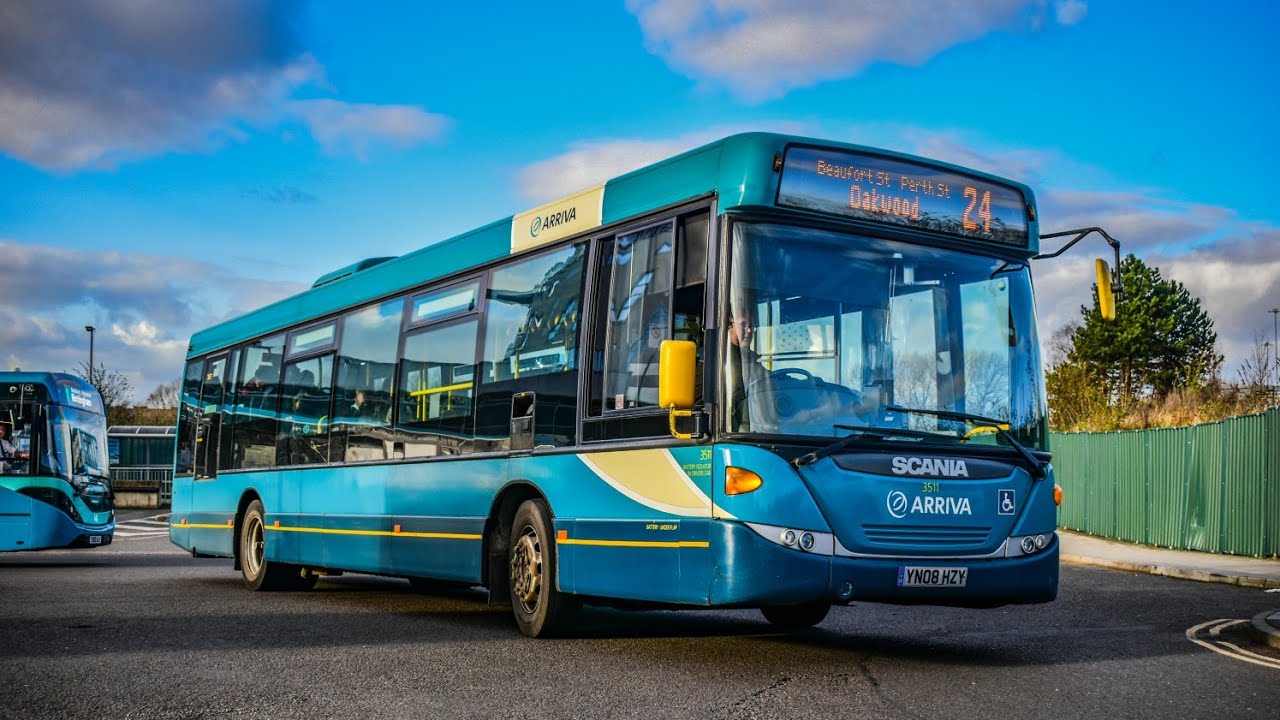 Arriva Midlands Scania Omnilink K230UB 3511 YN08HZY working service 24 to Oakwood