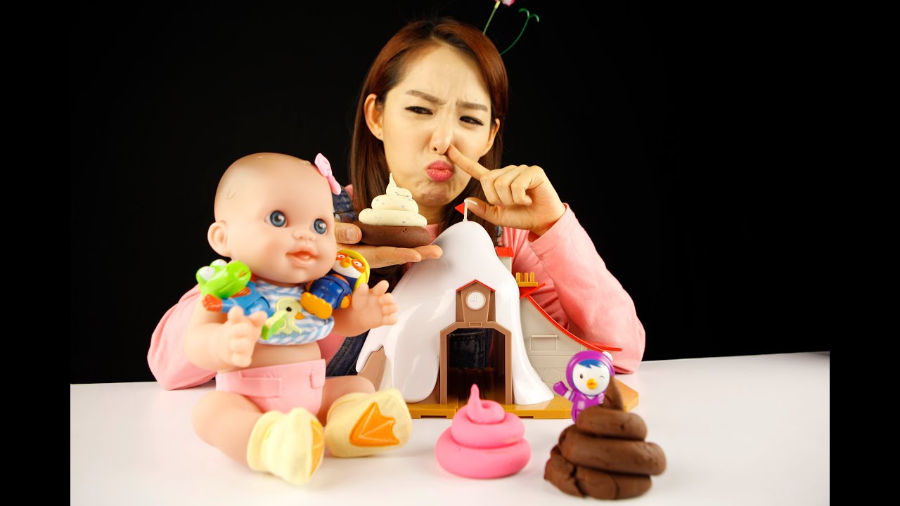 [쿠키토이]뽀로로와 함께하는 ♥똥쟁이 베렝구어 너저리 아기인형♥장난감 놀이