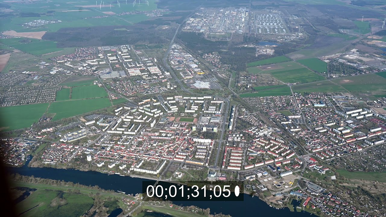 Stadtzentrum in Schwedt/Oder im Bundesland Brandenburg, Deutschland