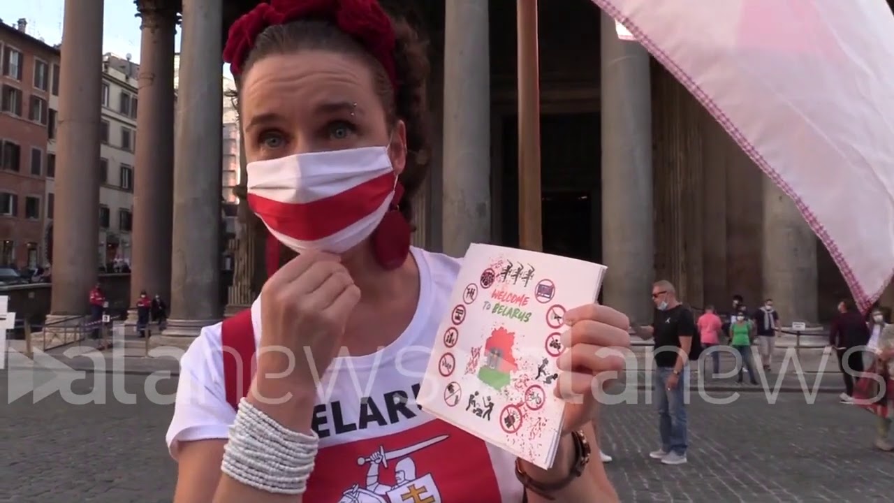Bielorussia, sit-in a Roma: 'Stop dittatura, Lukashenko è un virus'
