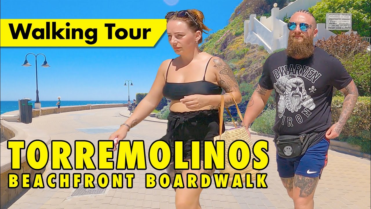 Torremolinos beachfront walk - Spring 2023 - Costa del Sol, Spain 4K immersive virtual tour