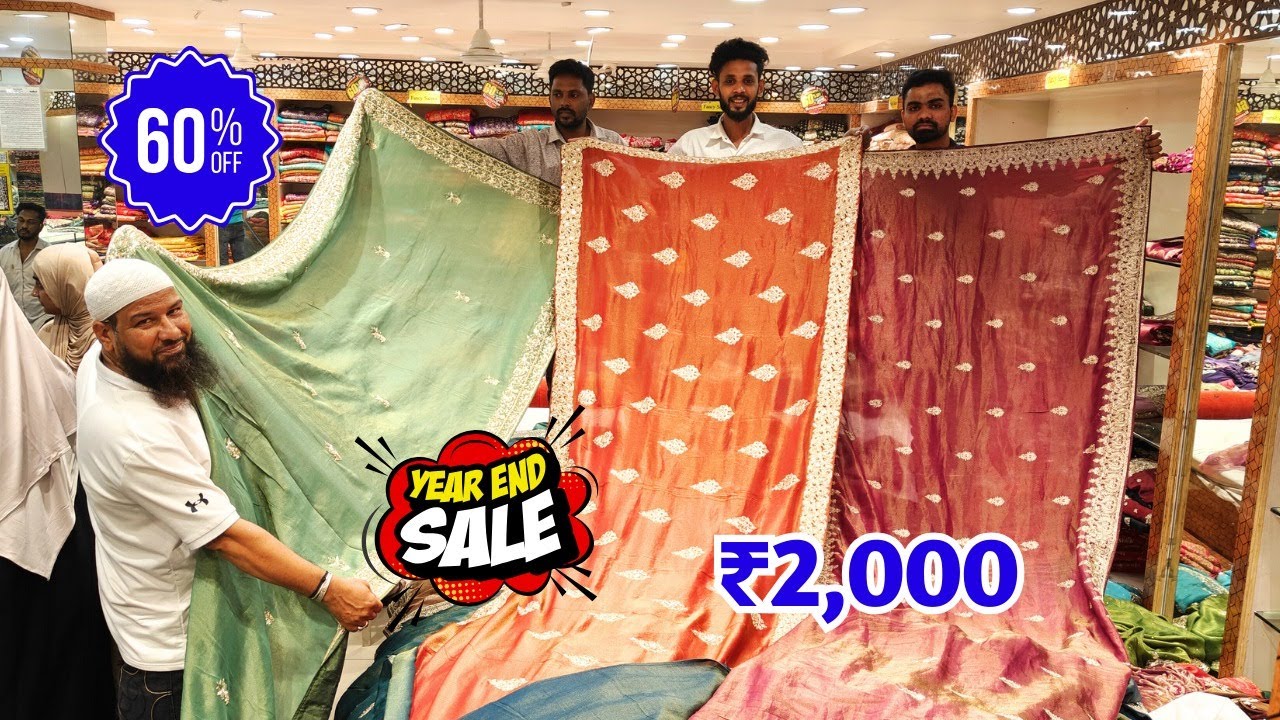 OFFER.OFFER.OFFER..!! Partywear Shaadi Spl Pure Original Zardozi Sarees Only At ₹ 2,000/- || 60% off