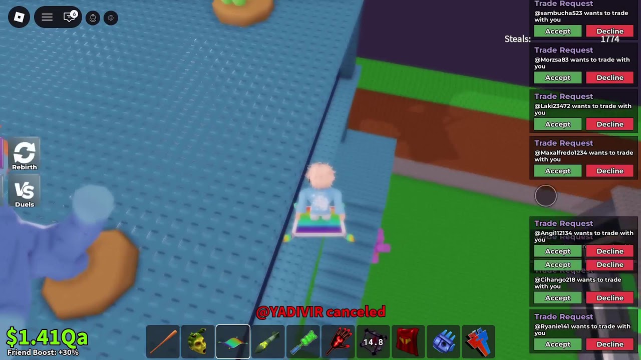 Steal a brainrot LIVE TRADE USER YADIVIR PVP