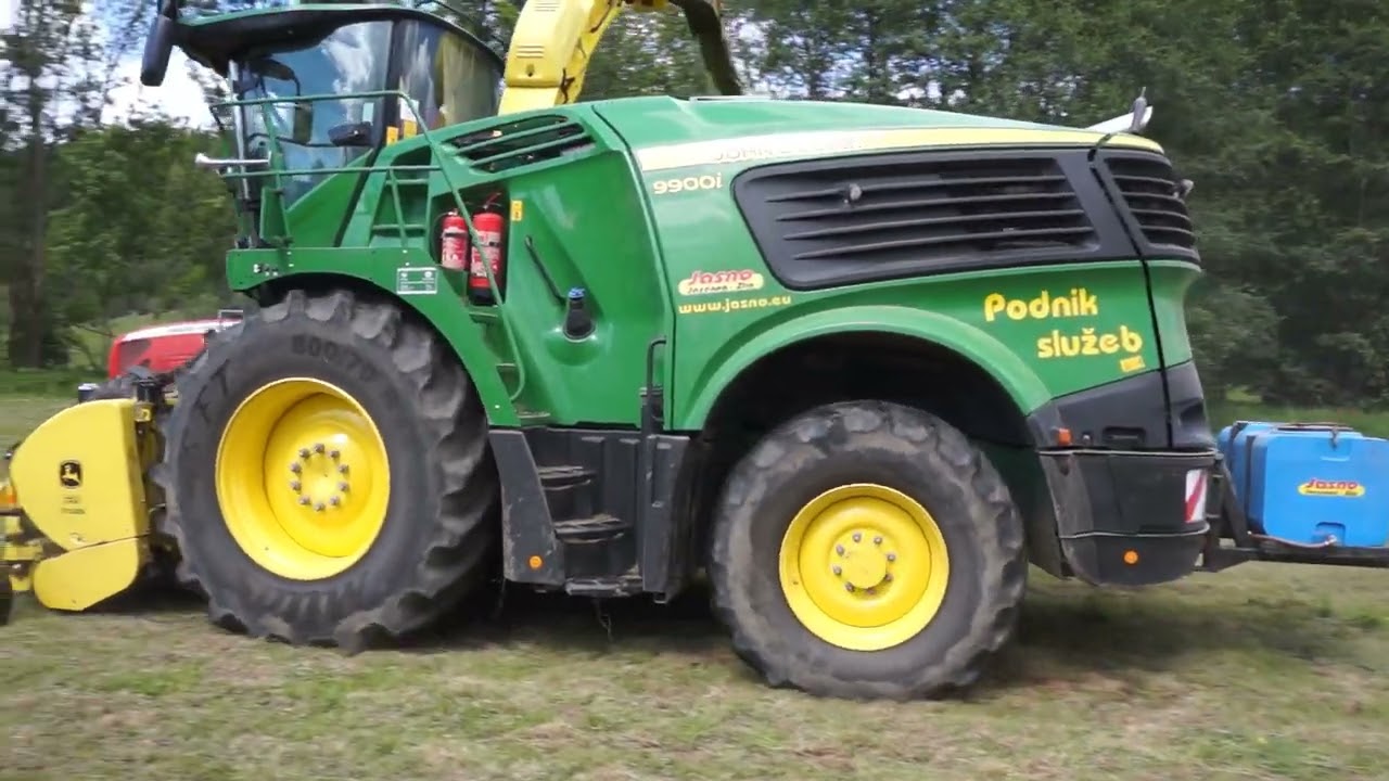 Senáže Rols Lešany 2022/John deere 9900i1x massey ferguson/3x jcb fastrac/Jasno Jasenná