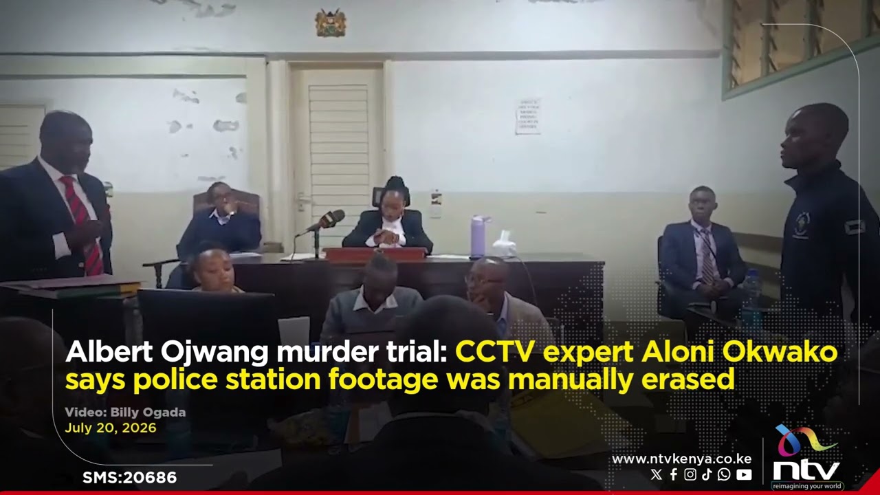 Albert Ojwang murder trial: CCTV expert Aloni Okwako says police station footage was manually erased
