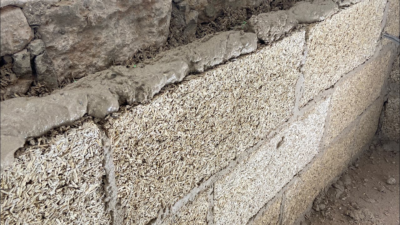 How to install hempcrete blocks as internal solid wall insulation. Hempcrete renovation.