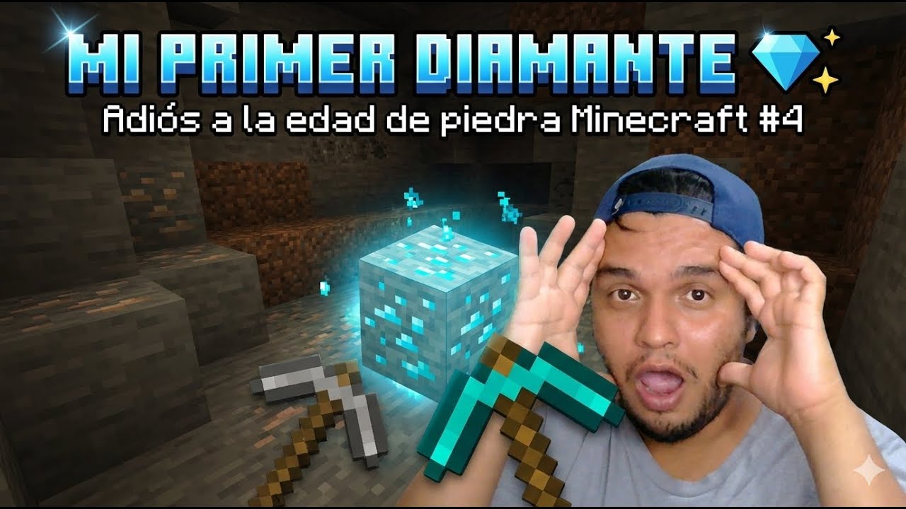 MI PRIMER DIAMANTE 💎✨ Adiós a la edad de piedra  Minecraft #4
