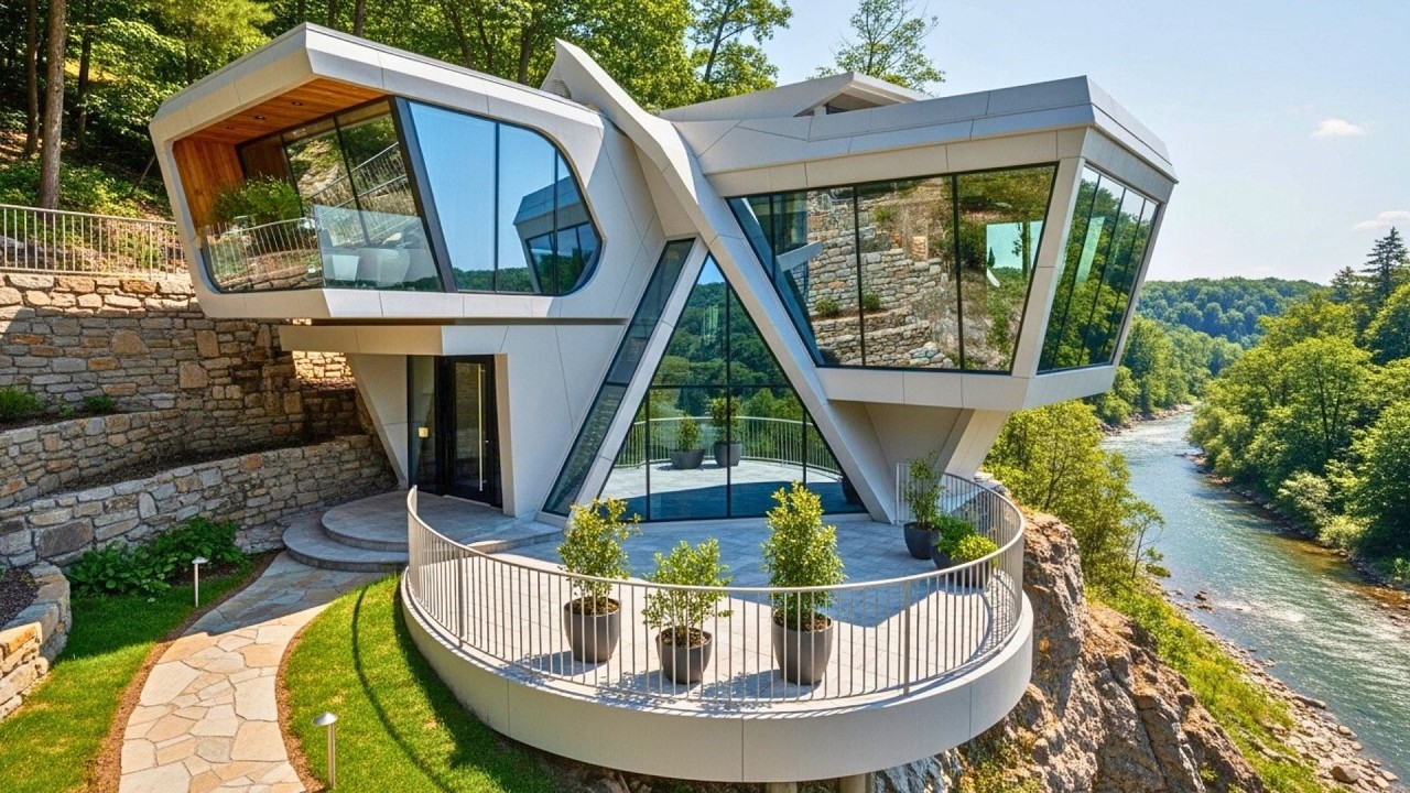 Futuristic Cliffside House With Curved Balcony Might Be The Boldest Viral Architecture Of The Year