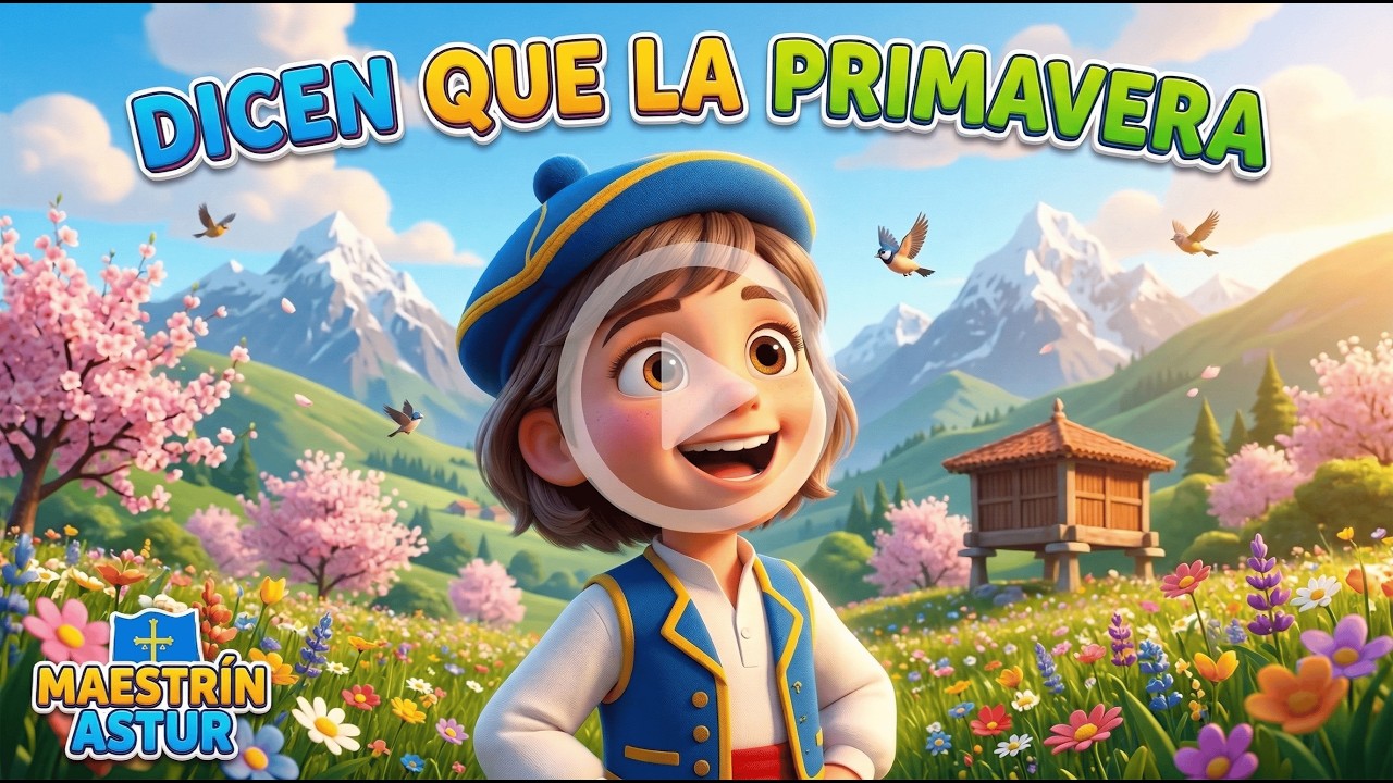 🌸 Dicen que la primavera | Canción n’asturianu | Maestrín Astur