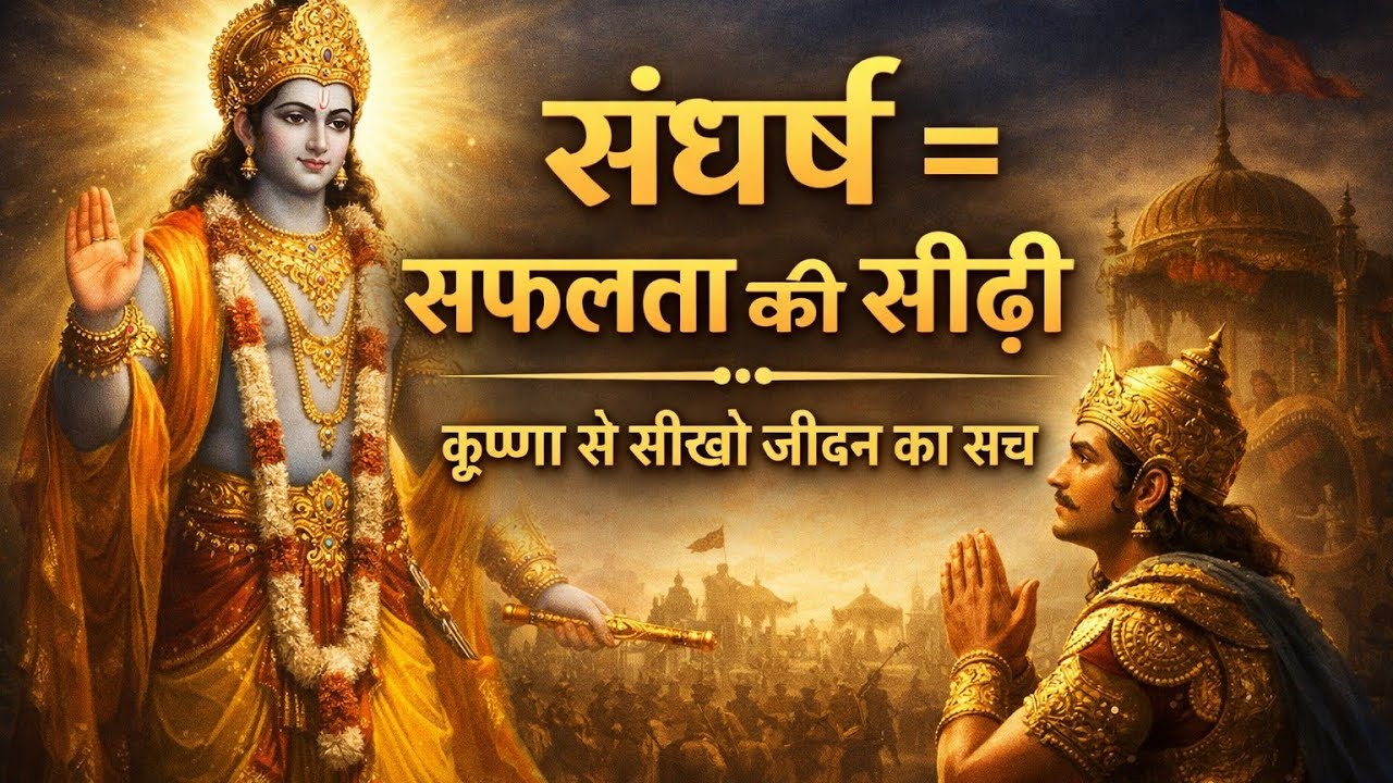 श्रीकृष्ण कहते है संघर्ष जीवन की सफलता कीसीढ़ी#  krishna motivation#