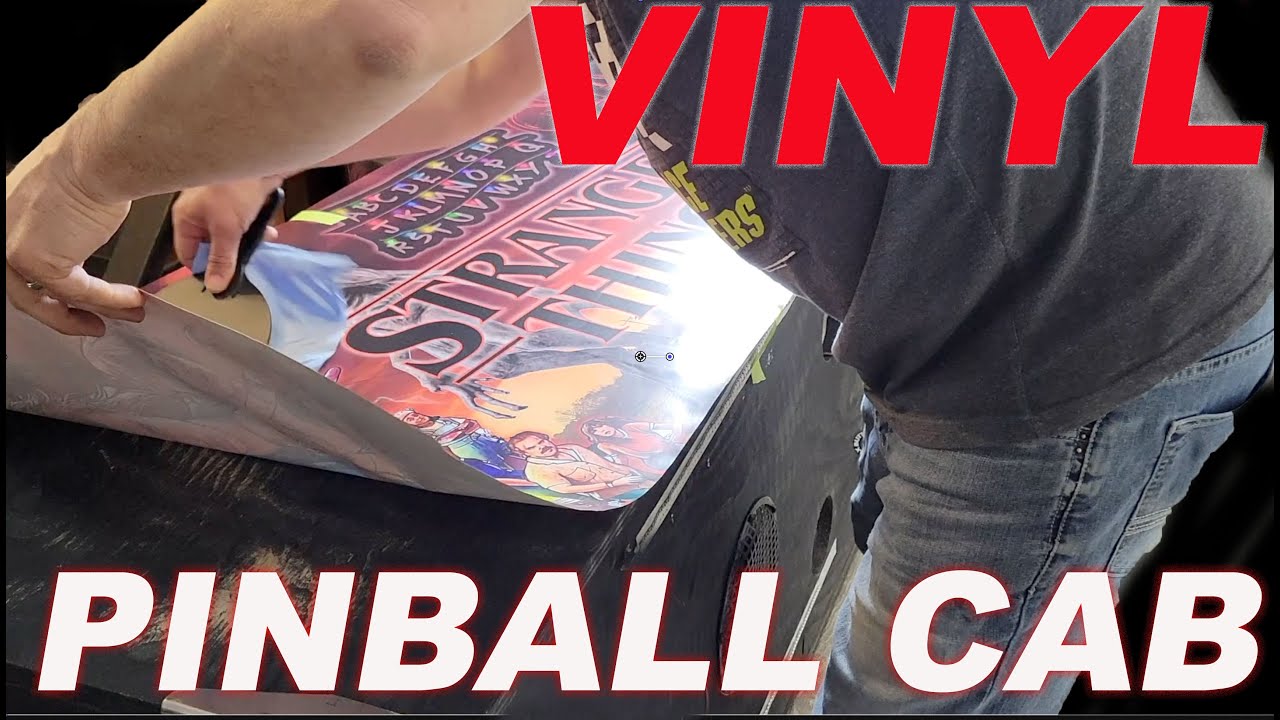 Applying Vinyl on Pinball Cabinet