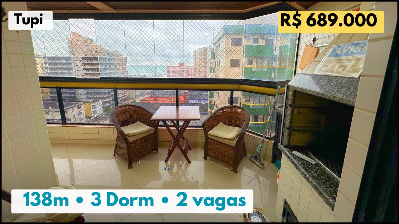 #707 APARTAMENTO COM 3 DORMITÓRIOS, 2 VAGAS - PRAIA GRANDE, TUPI
