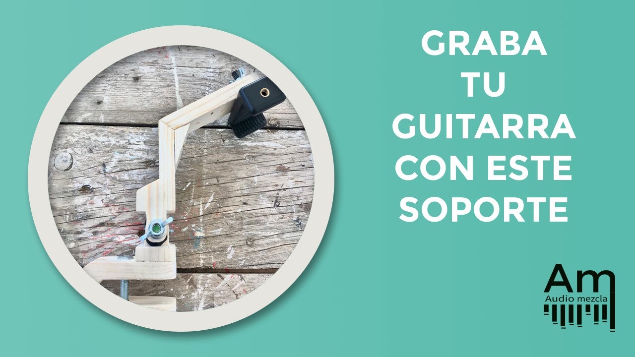 Gr&aacute;bate tu guitarra con este soporte.