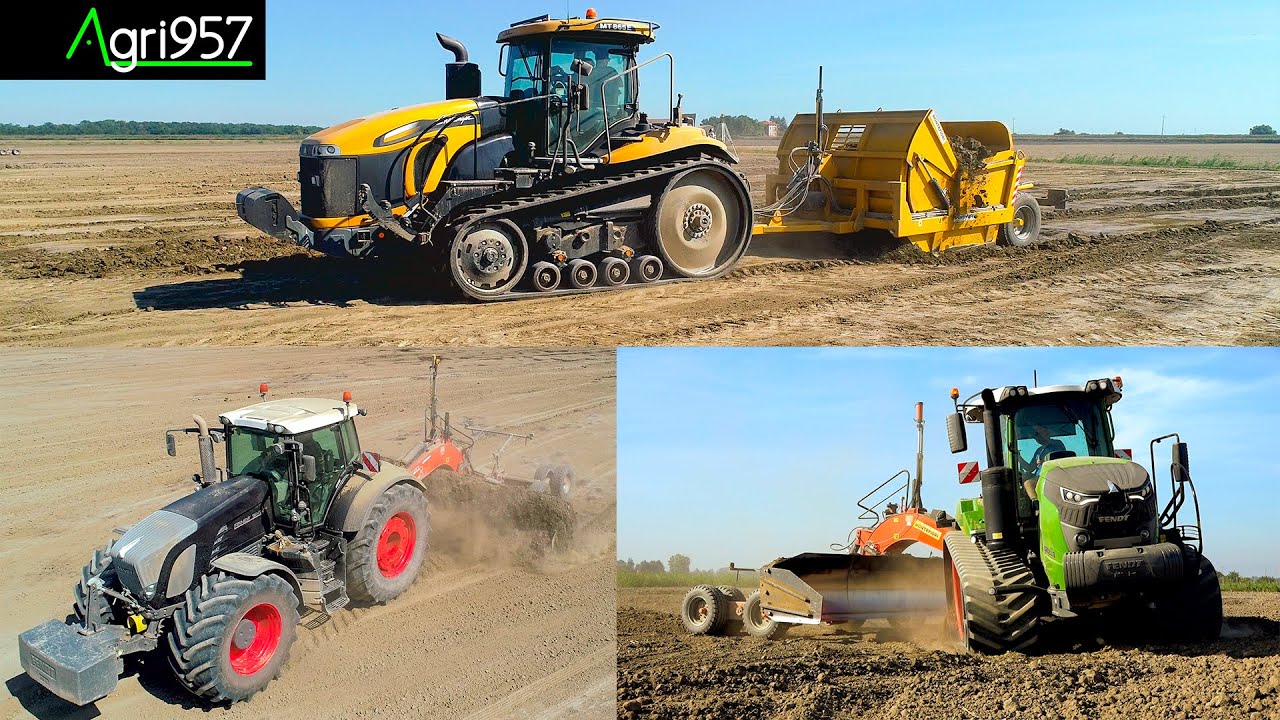 FIELD LEVELING XXL!💪🇮🇹 MONTEFIORI LAND LEVELERS & SCRAPER, CHALLENGER MT865E, 775E, FENDT MT943, 939