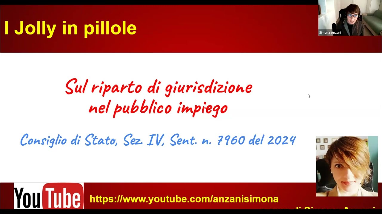 I Jolly in pillole  Sul riparto di giurisdizione nel pubblico impiego