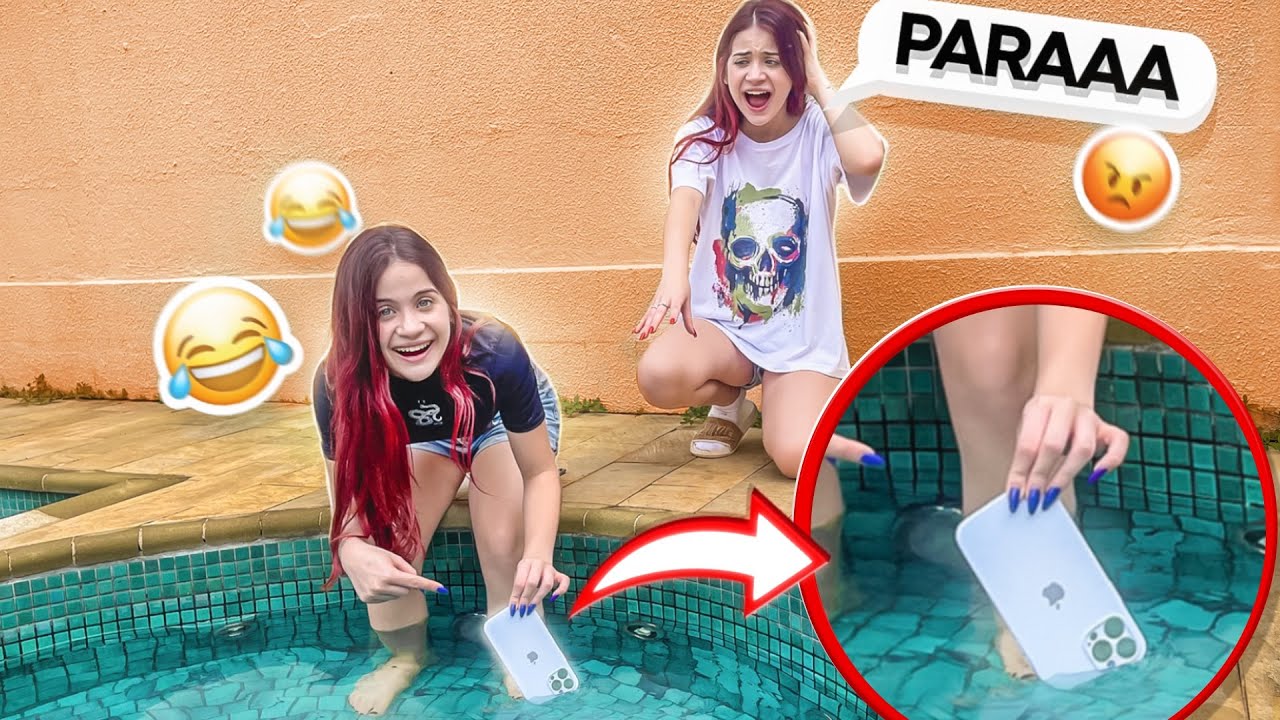 DERRUBEI O IPHONE 13 DA MINHA IRMÃ NA PISCINA!! (Ela Chorou..)