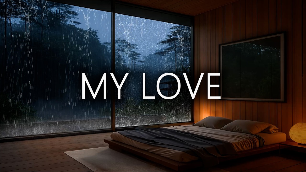 Rain Sounds Piano | Night rain ambience with soft piano background music | Meditation