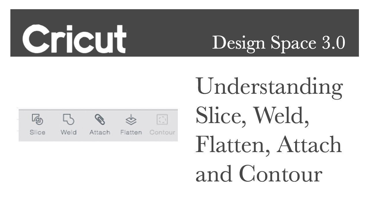 Slice, Weld, Attach, Flatten & Contour - Cricut Design Space