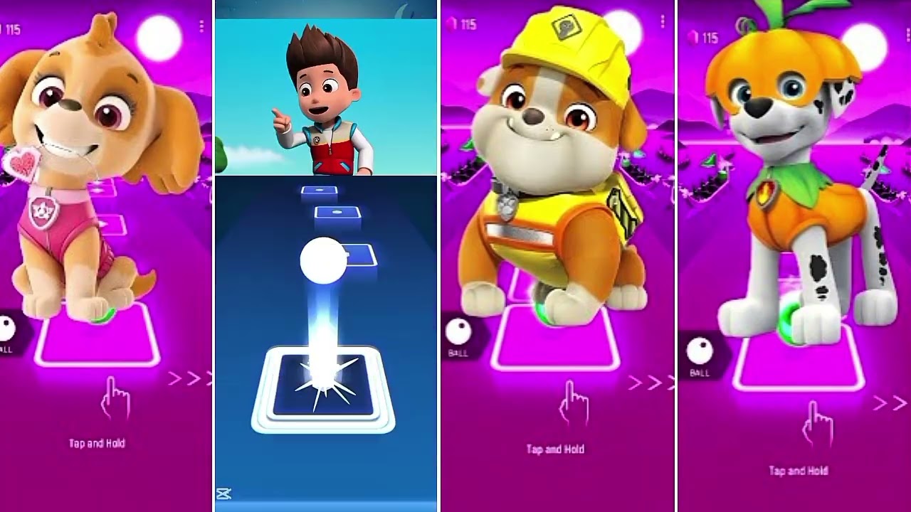 Paw Partrol team Ryder 🆚 Paw Partrol team 🆚 Paw Partrol team🆚 Paw Partrol team In Tiles hop EDM Rush