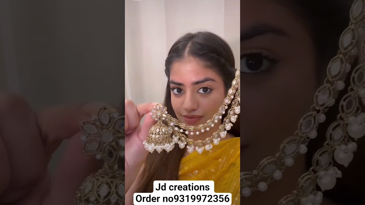 new Pakistani mirror Bahubali earrings #tak@shoot