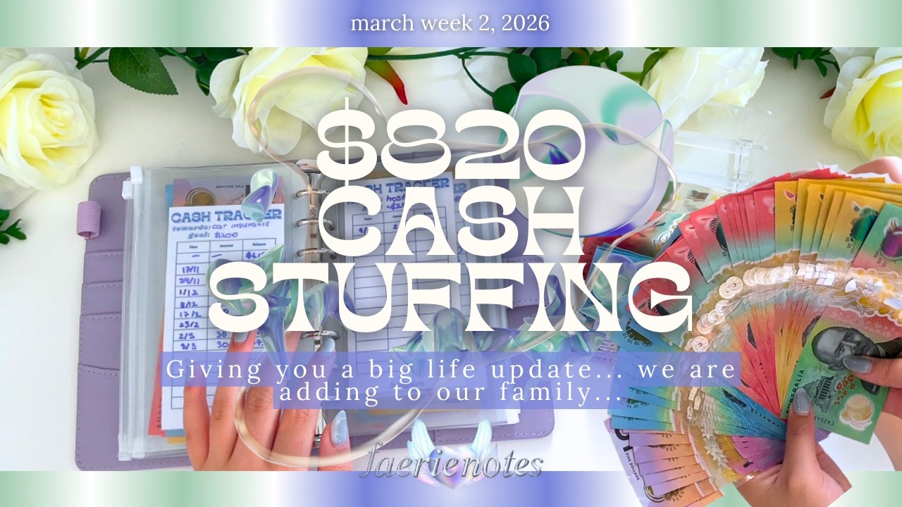 Cash Stuffing $820💸🎀 | MAR 2  | Savings Challenge, Sinking Funds, Australian Zero Based Budget