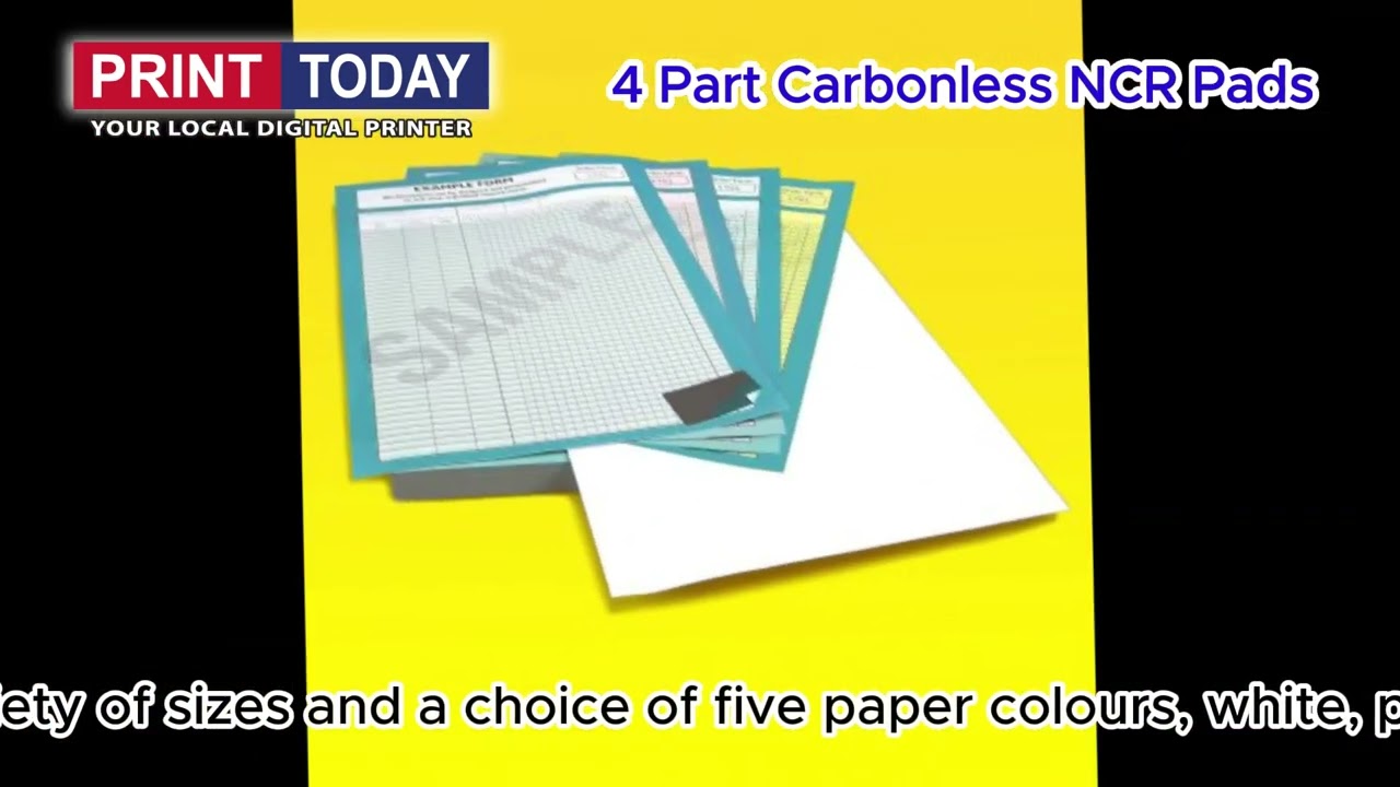 4 Part Carbonless NCR Pads  | Print Today