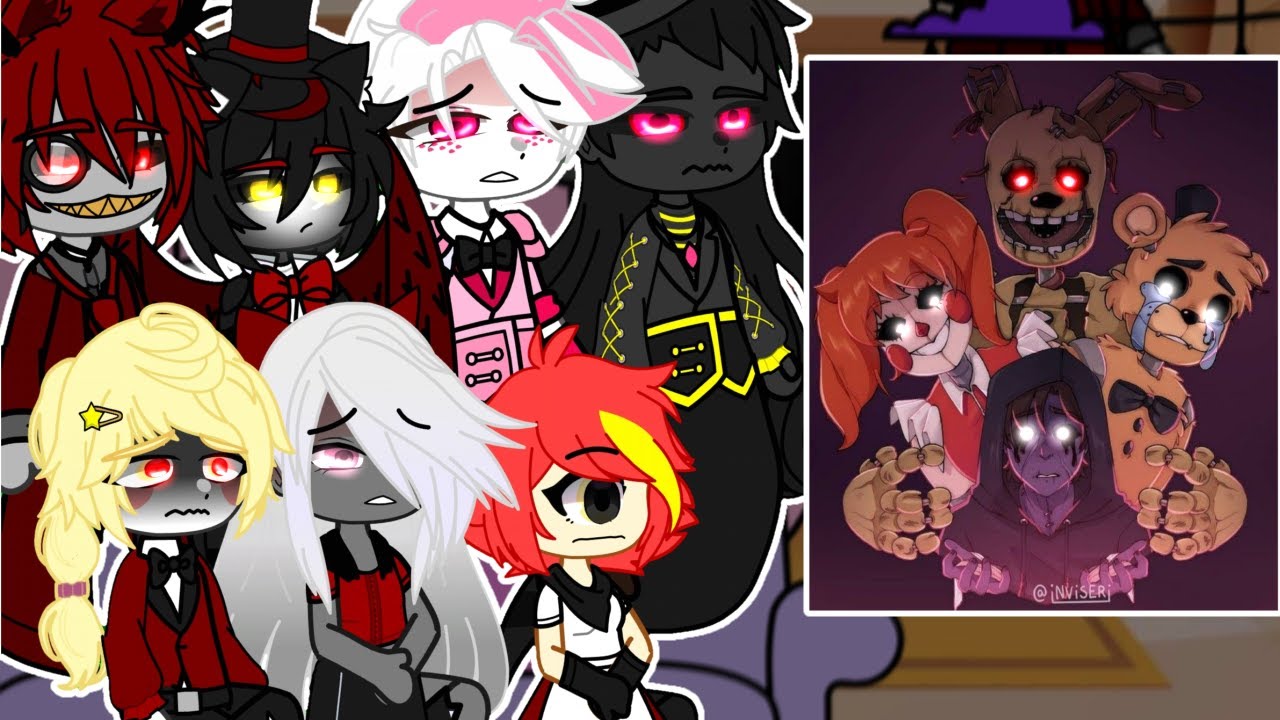 Hazbin Hotel react to Afton Family FNAF 💜Gacha react to TikTok // Five Nights at Freddy