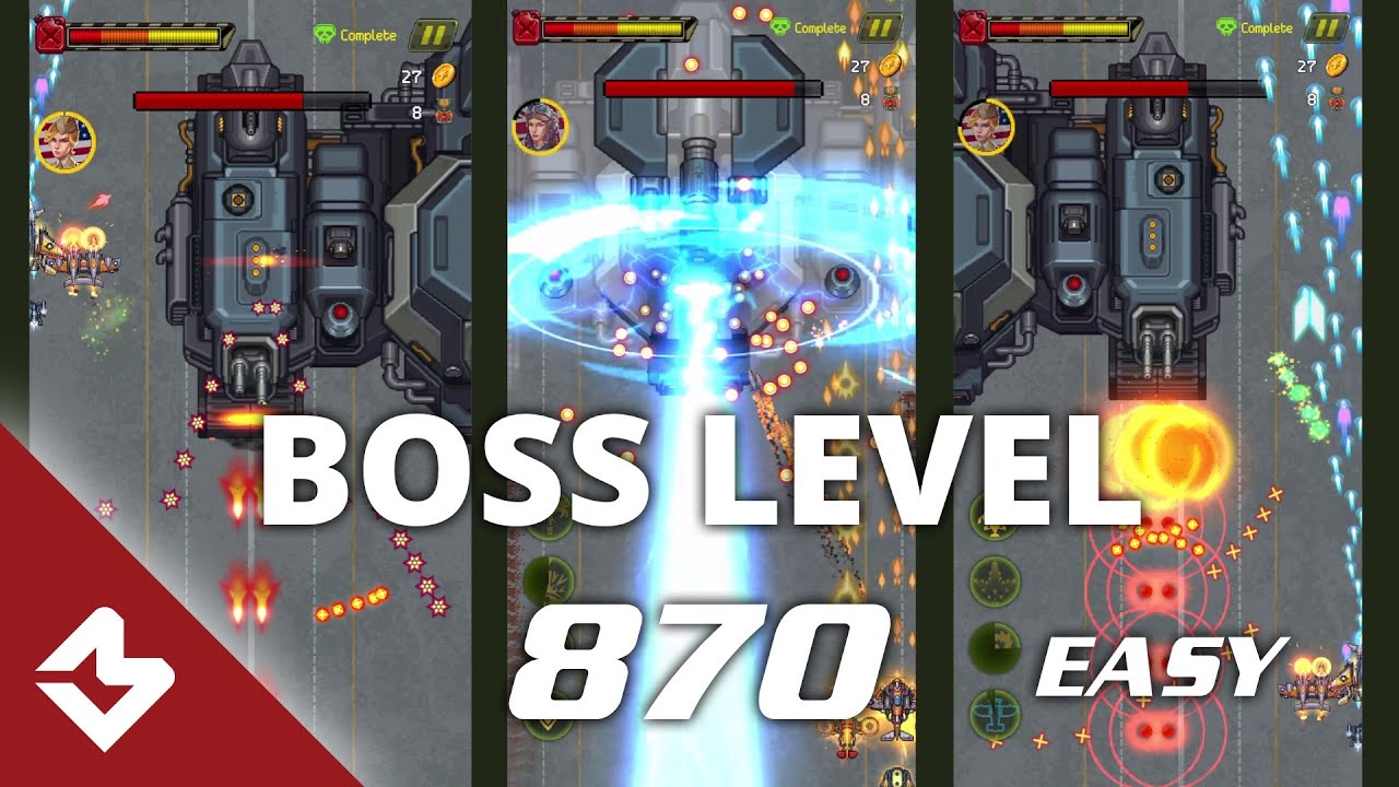 Boss Level 870 - Flatline Crusher - 1945 Air Force Game