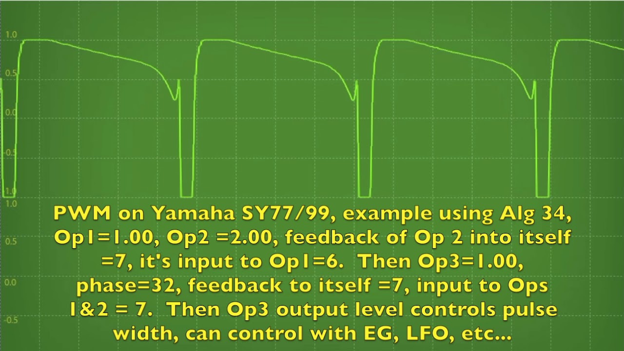 SY99 PWM - The Real Deal !  True Pulse Width Modulation using FM Synthesis