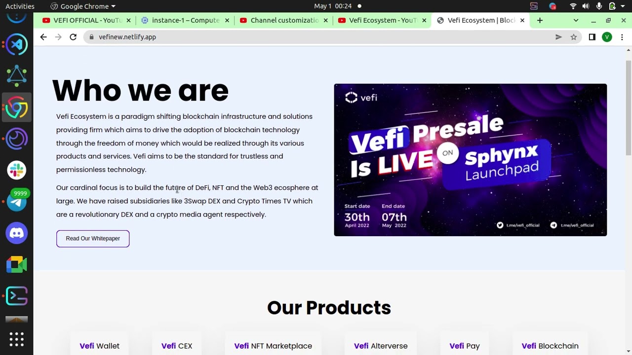 Navigating the Vefi Ecosystem Website