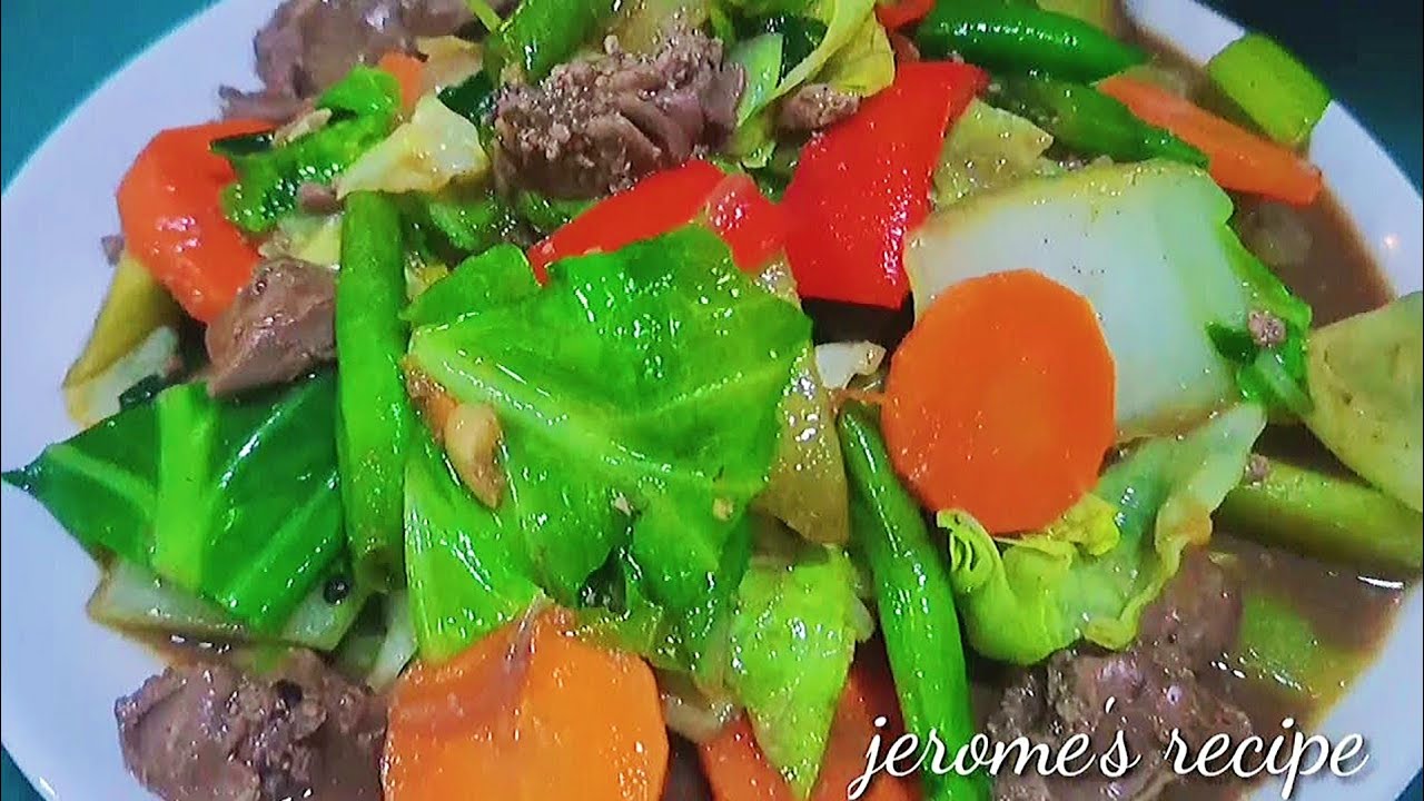 HOW TO COOK CHOPSUEY WITH ATAY NG MANOK  ||PAANO MAG LUTO NG CHOPSUEY || FILIPINO FOOD