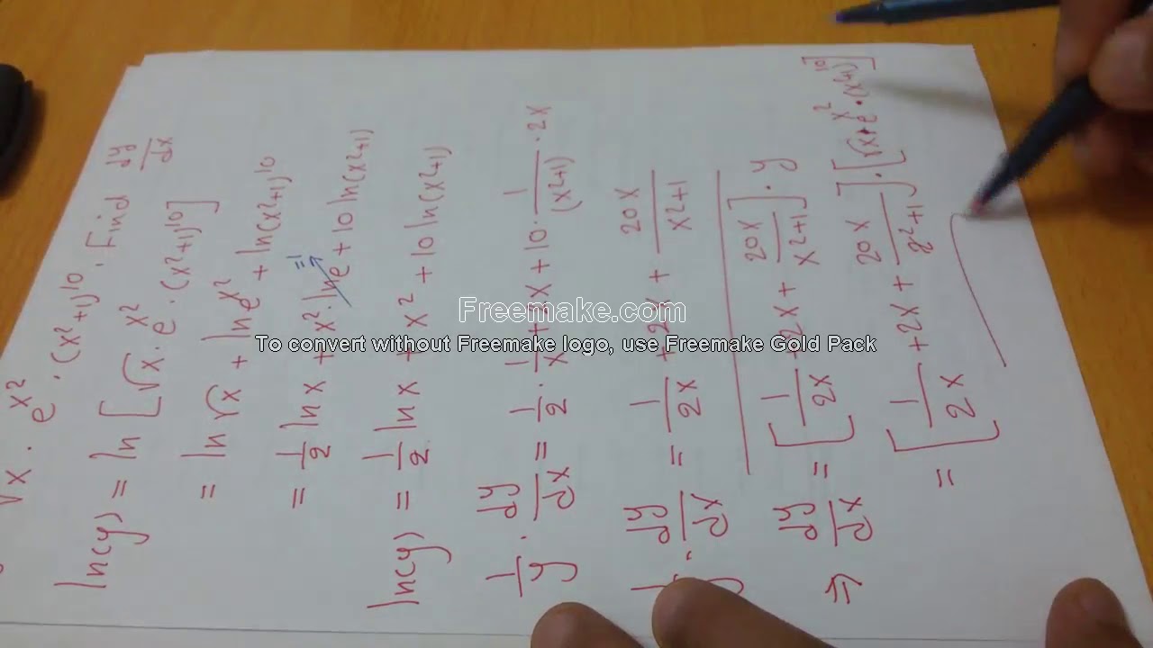 Logarithmic and exponential Functions 7: Derivative rules  أشتقاق الدوال اللوغارتيمية والدوال الاسية