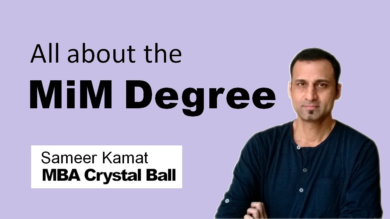 Master in Management (MiM) Degree