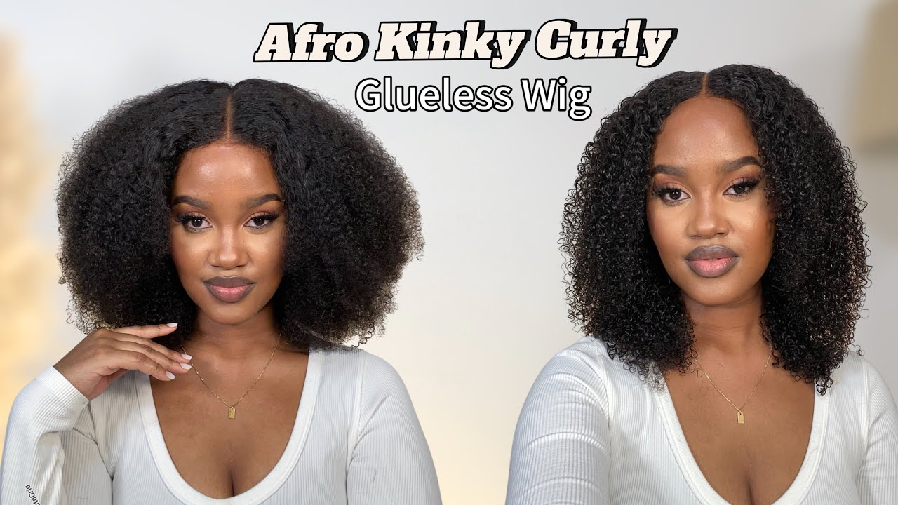 NO GLUE | Pre Max Afro Kinky GLUELESS WIG | ft Domiso hair