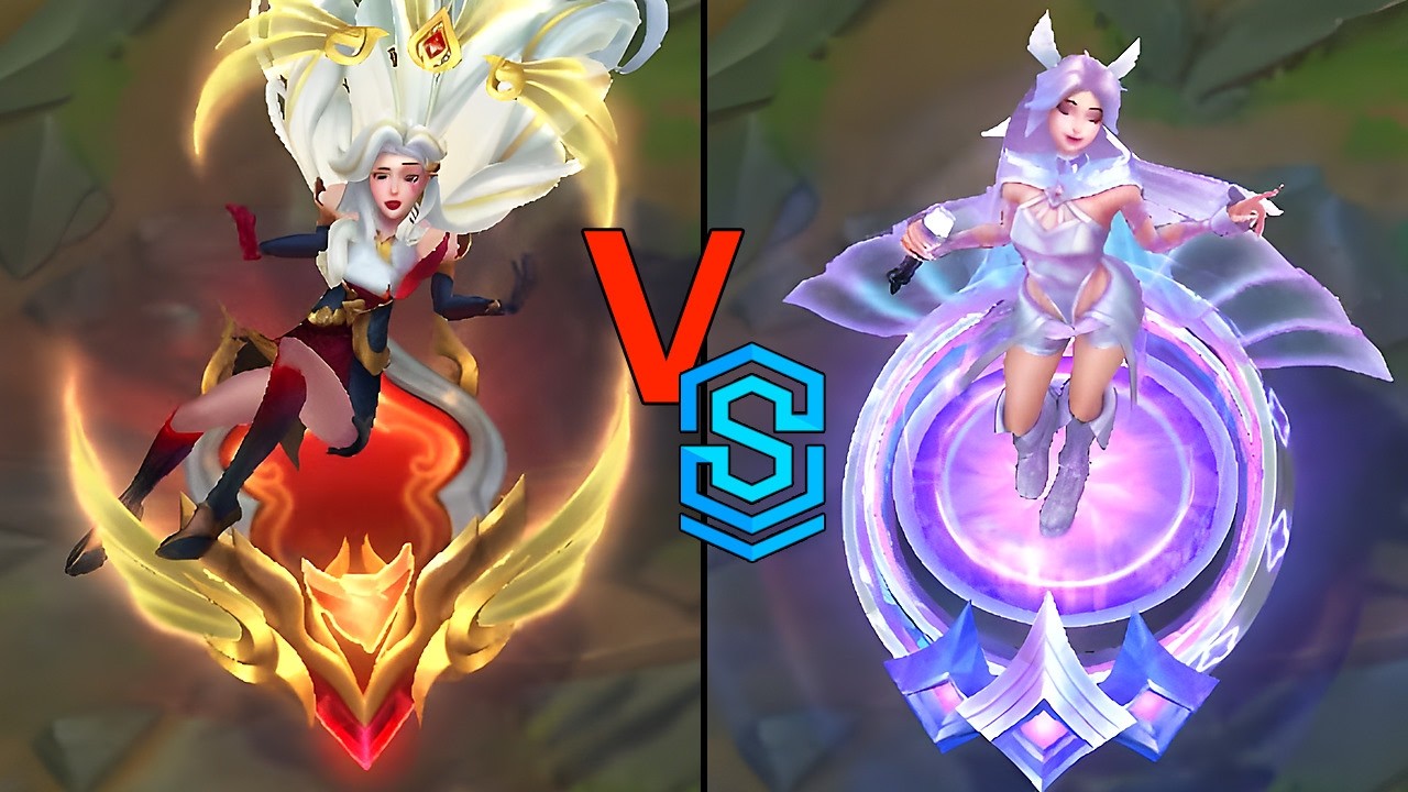 T1 Seraphine VS Heartsong Seraphine Skins Comparison
