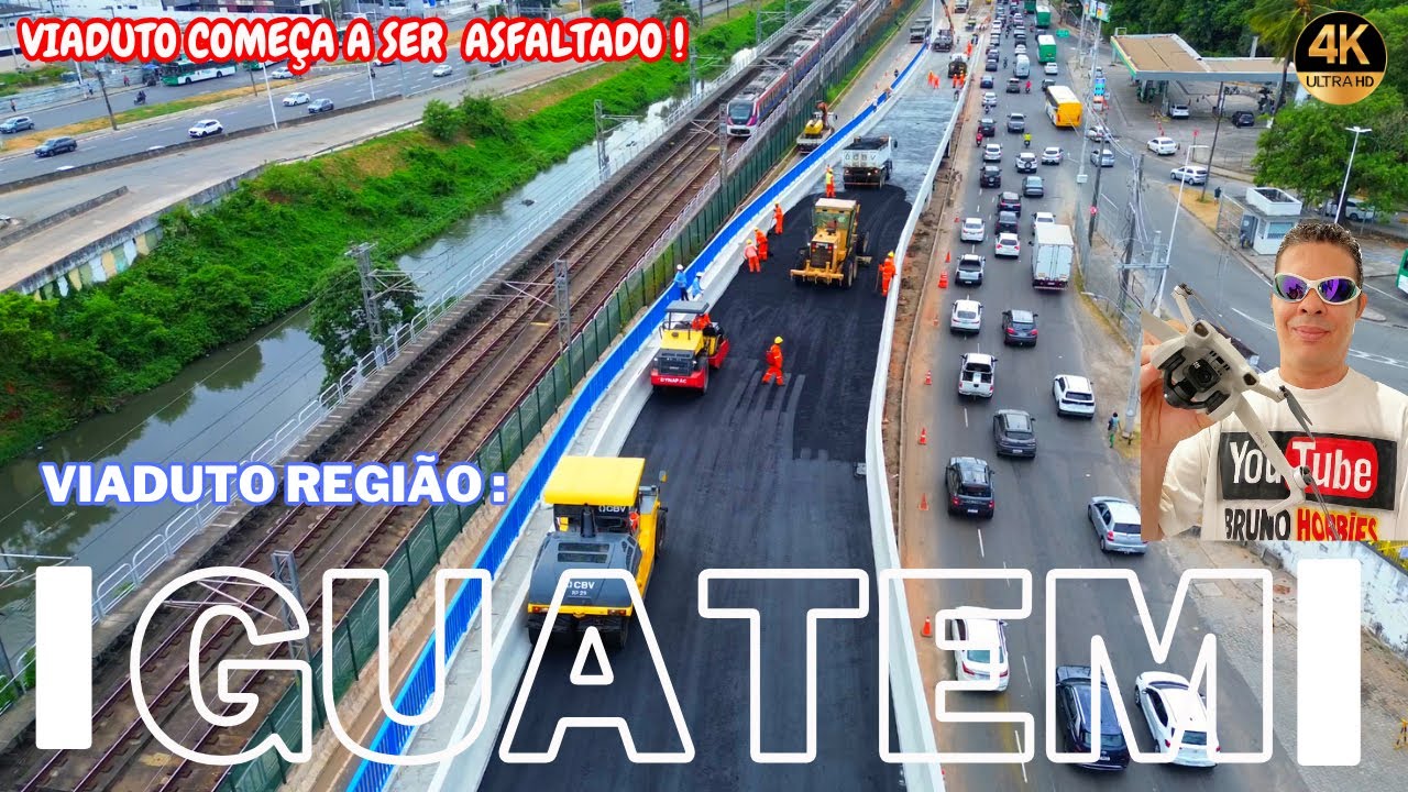 OBRA: VIADUTO REGIÃO IGUATEMI COMEÇA A SER ASFALTADO!13/01/2026#obra #viaduto #salvador