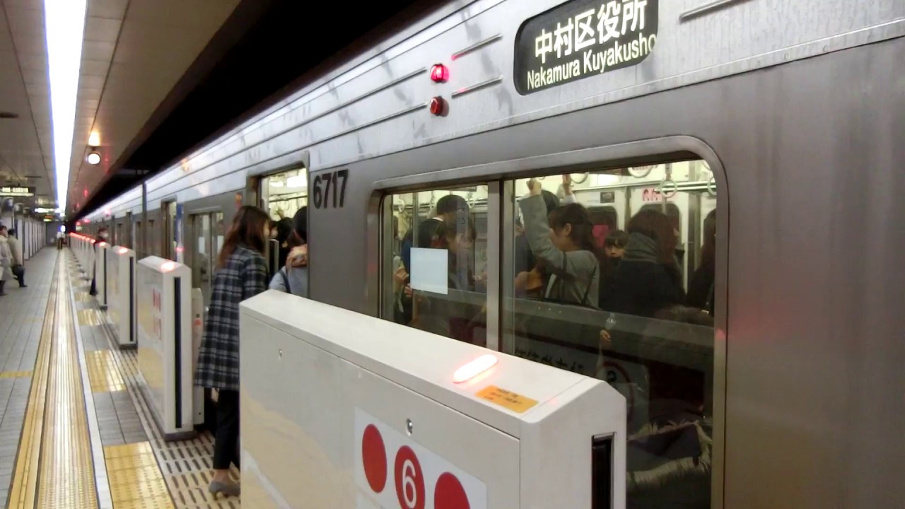 桜通線6000形6117編成(音ズレVVVF-GTO搭載)　中村区役所ゆき久屋大通駅発車
