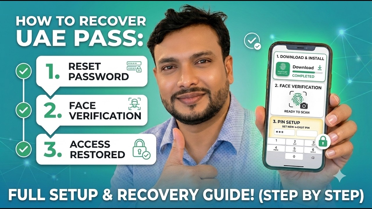 How to Recover UAE PASS Account || Reset PIN and Face Verification Easily || Step by Step Guide