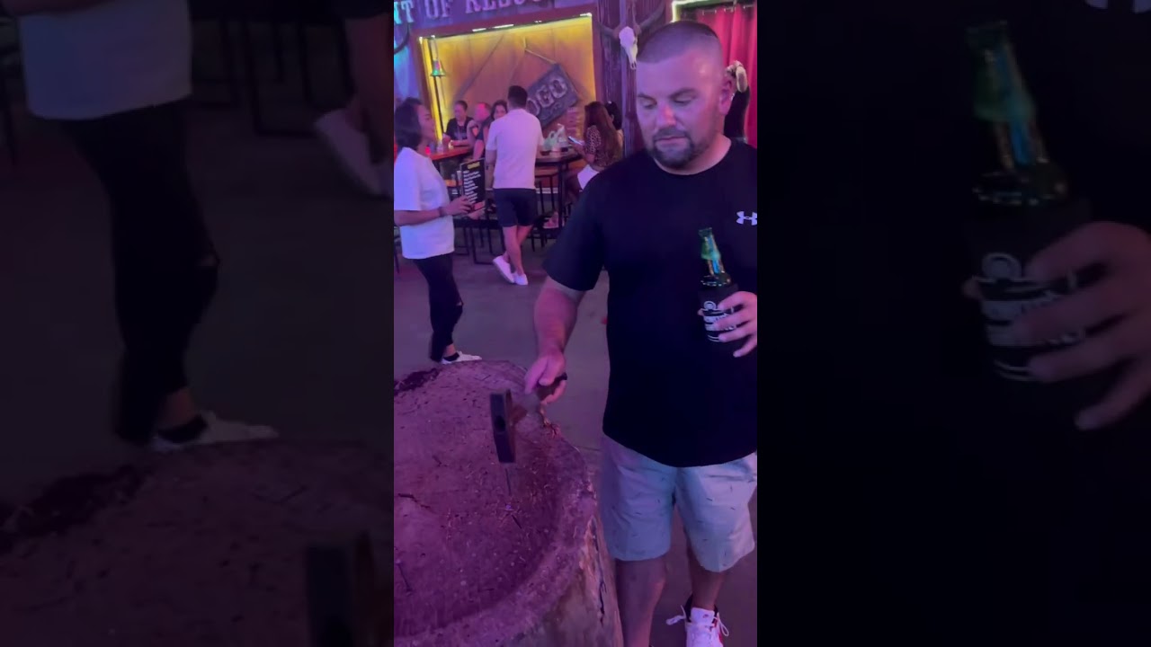 Thailand drinking game on Bangla Road Phuket Thailand with Thai bar girls