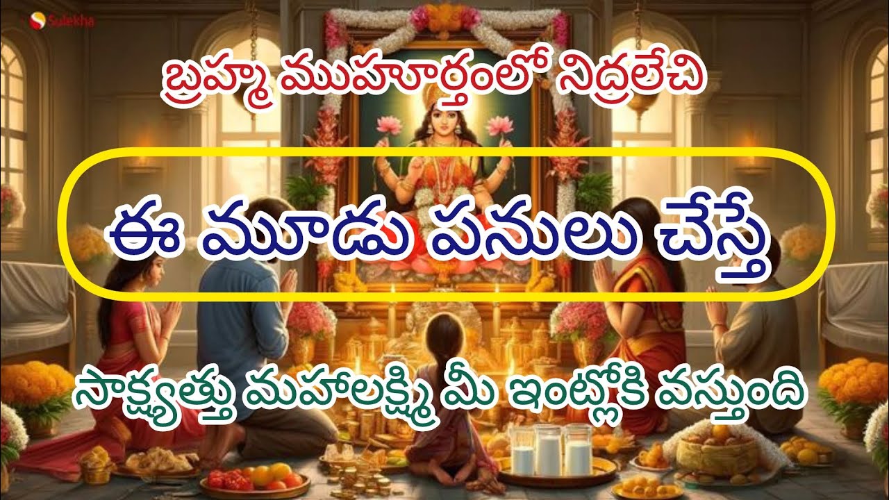 ఈ మూడు పనులు చేస్తే మహాలక్ష్మి మీ ఇంట్లోకి వస్తుంది 