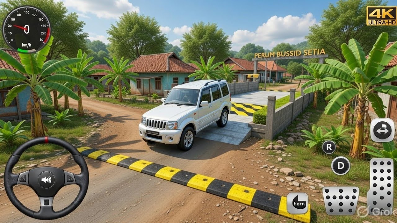 Mahindra Scorpio CAR 🚗 | Speed Breaker Offroad Map 😱 | Indian Traffic Mod | BUSSID Gameplay 