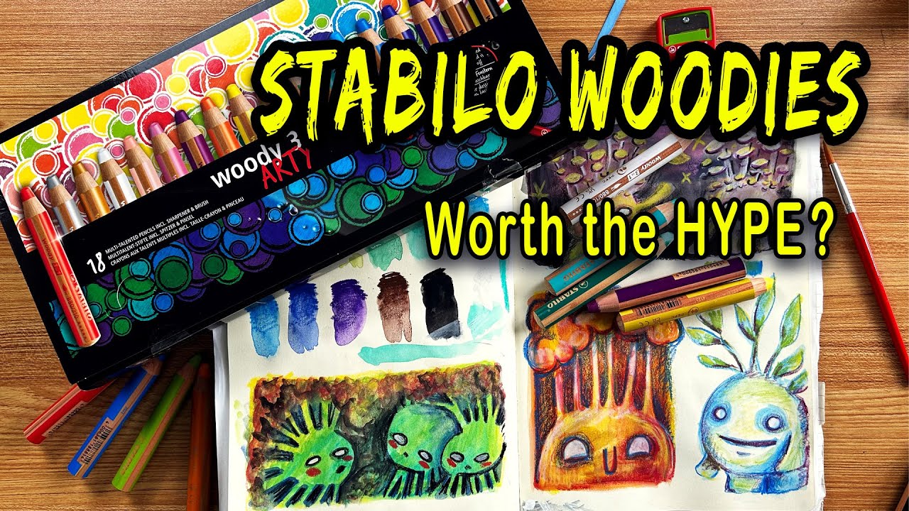 Sketchbook session with ✨ Stabilo Woody 18 Pencil Set ✨ My honest opinion 😊